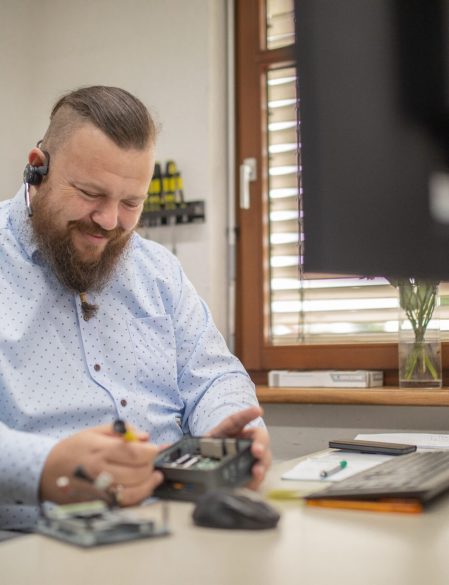 Viking Repairing Smiling Satsified